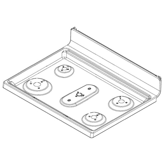 GE Range Top And Bracket Assembly - WB62X24798