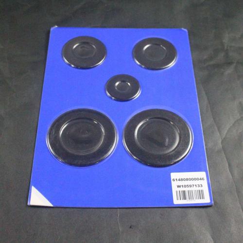 Whirlpool Cooktop Burner Cap Set (Black) - W10832694