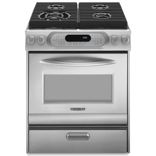 Whirlpool KGSA906PSS01 Kgsa906Pss 30 Inch Self-Cleaning Slide-In Gas Range