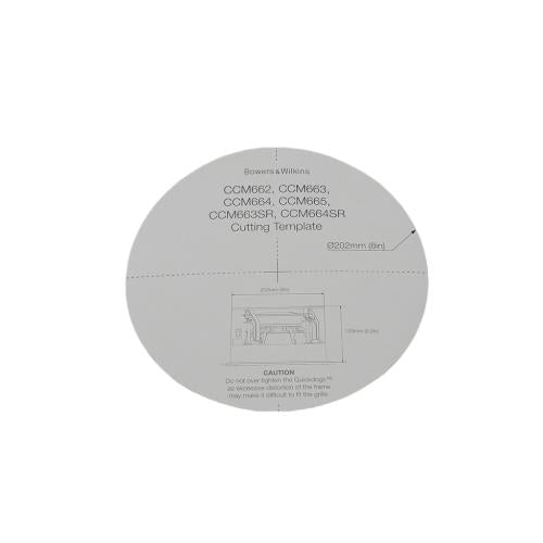 Bowers &Wilkins Ccm662 Cutout Template - II12866