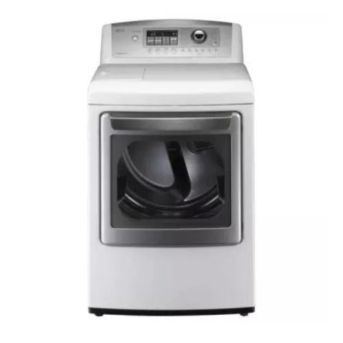 LG DLEX5101W 27 Inch Electric Steam Dryer with 7.3 cu. ft. Ultra Capacity, 14 Drying Cycles, TrueSteam Technology, SteamFresh Cycle, SteamSanitary Cycle and LED Electronic Control Panel: White