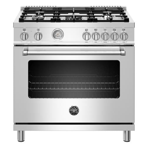 Bertazzoni MAST365DFMXE Master Series 36 Inch Freestanding Dual Fuel Range with 5 Sealed Burners