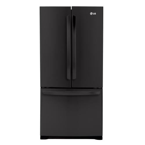 LG LFC25765SB 24.9 cu. ft. French Door Refrigerator with Spill Protector Glass Shelves, Humidity Crispers, Glide N' Serve Drawer and LED Interior Lights: Smooth Black