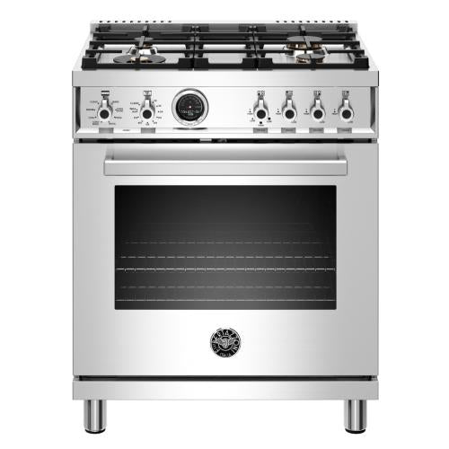 Bertazzoni PROF304DFSXT Professional Series 30 Inch Freestanding Dual Fuel Range with 4 Sealed Burners