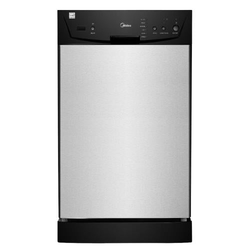 Midea M18DB9339SS3A2 Built-In 18 Inch Dishwasher, Black