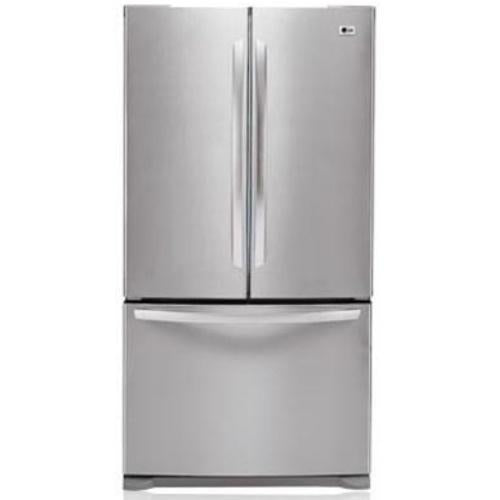 LG LFC25770TT 25.0 cu. ft. French Door Refrigerator with 4 Slide-Out Spill-Proof Glass Shelves, Cantilevered Shelves, Ice Maker, IcePlus Accelerated Freezing and 4 Compartment Crisper System: Titanium
