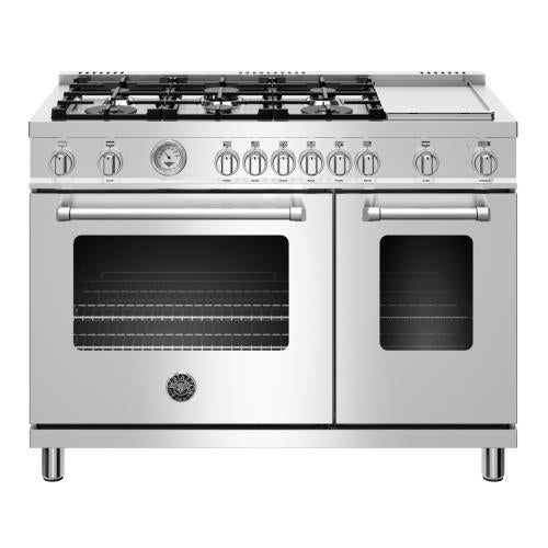 Bertazzoni MAST486GGASBIE Master Series 48 Inch Freestanding All Gas Range with Natural Gas