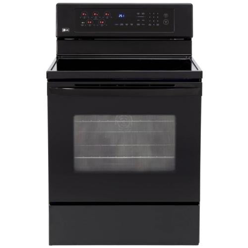 LG LRE30453SB 30 Inch Freestanding Electric Range with 5 Radiant Elements, 5.6 cu. ft. Convection Oven, IntuiTouch Control System and Storage Drawer: Smooth Black