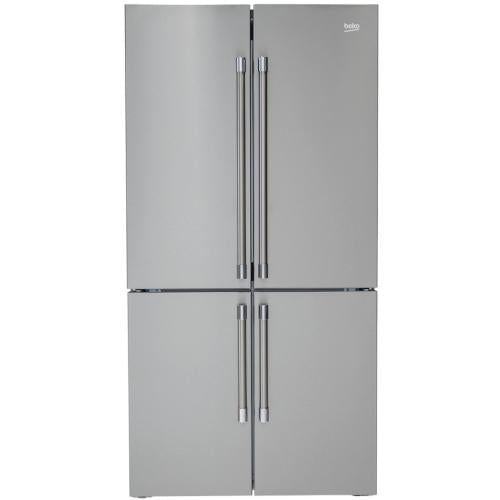 Beko BFFD3626SS 36" French Four-Door Stainless Steel Refrigerator with auto Ice Maker - BFFD3626SS