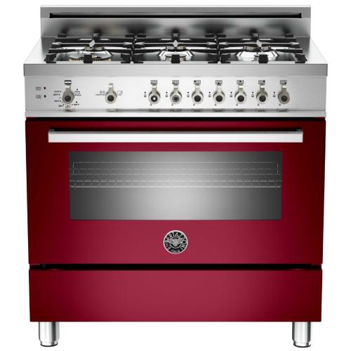 Bertazzoni PRO366GASVI Professional Series 36 Inch Pro-Style Gas Range with 4.4 cu. ft. Convection Oven