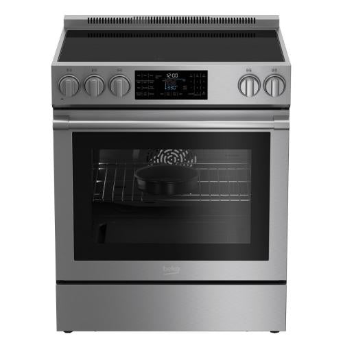 Beko 7732187908 30" Stainless Steel Slide-In Electric Range - SLER30530SS