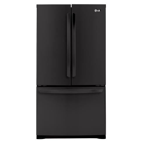 LG LFC25776SB 25.0 cu. ft. French Door Refrigerator with 4 Split Spill Protector Glass Shelves, Glide N' Serve Drawer, IcePlus, LED Interior Light and Linear Compressor: Smooth Black