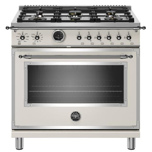 Bertazzoni HERT366DFSAVT Heritage Series 36 Inch Freestanding Dual Fuel Range with Natural Gas
