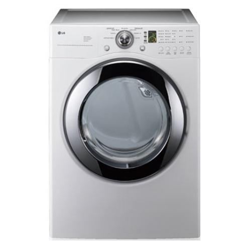 LG DLE2101W 27 Inch Electric Dryer with 7.3 cu. ft. Capacity, 7 Drying Programs, Wrinkle Care Cycle, Sensor Dry System, LED Display and Electronic Controls