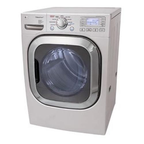 LG DLGX3002P 27 Inch Front-Load Gas Dryer with 7.4 cu. ft. Capacity, 9 Drying Programs, 5 Temperature Levels, SteamFresh and SteamSanitary Cycle: Pure Silver