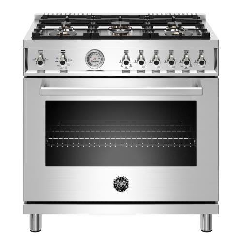 Bertazzoni PROF366GASXTLP Professional Series 36 Inch Freestanding All Gas Range with Liquid Propane Gas