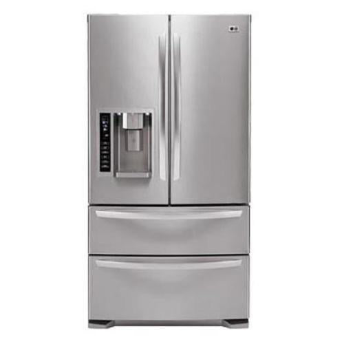 LG LMX21984ST 20.5 cu. ft. Counter-Depth French Door Refrigerator with 4 Spill Protector Glass Shelves, 4 Compartment Crisper System, External Ice/Water Dispenser and Double Freezer Drawers