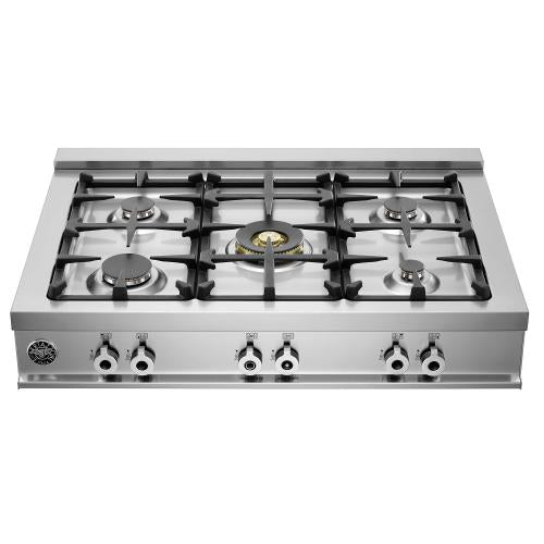 Bertazzoni CB36500X Professional Series 36 Inch Pro-Style Gas Range top with 5 Sealed Burners