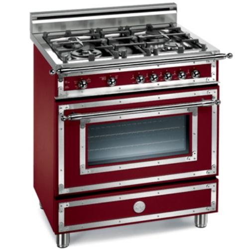 Bertazzoni H304GGVVIFR Heritage Series 30 Inch Traditional-Style Gas Range with 4 Sealed Burners