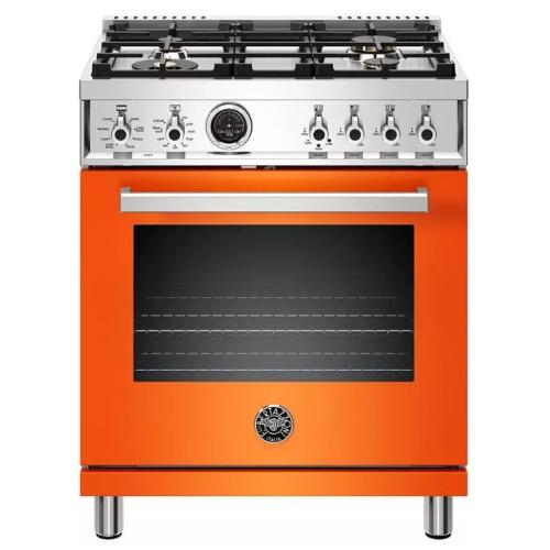 Bertazzoni PROF304DFSART Professional Series 30 Inch Freestanding Dual Fuel Range with 4 Sealed Burners