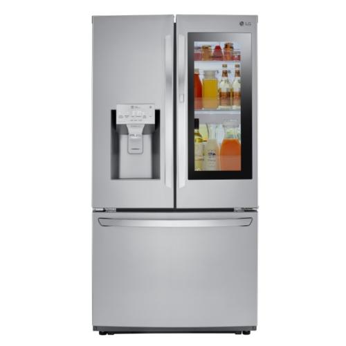 LG LFXS26596S 36 Inch Smart French Door Refrigerator with 26 cu. ft. Total Capacity, WiFi, InstaView™ Door-in-Door, SmartThinQ®, Slim SpacePlus®, Sabbath Mode, NSF, Star-K® Certified, and ENERGY STAR®: PrintProof™ Stainless Steel