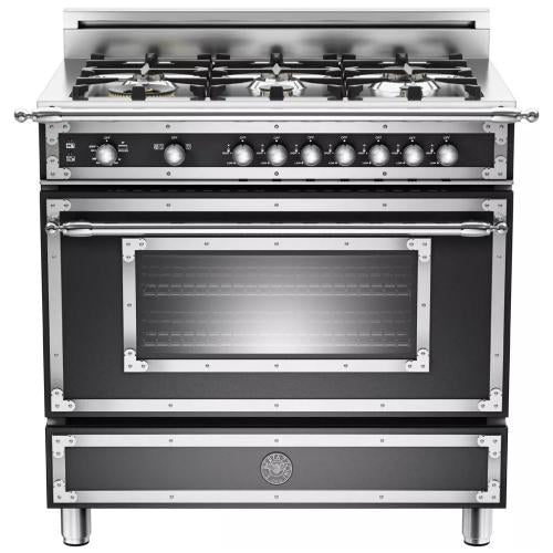 Bertazzoni HER366GASNE01 Heritage Series 36 Inch Traditional-Style Gas Range with 6 Sealed Brass Burners