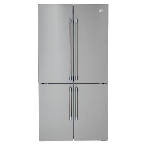 Beko 7293749588 36" French Four-Door Stainless Steel Refrigerator with auto Ice Maker - BFFD3626SS