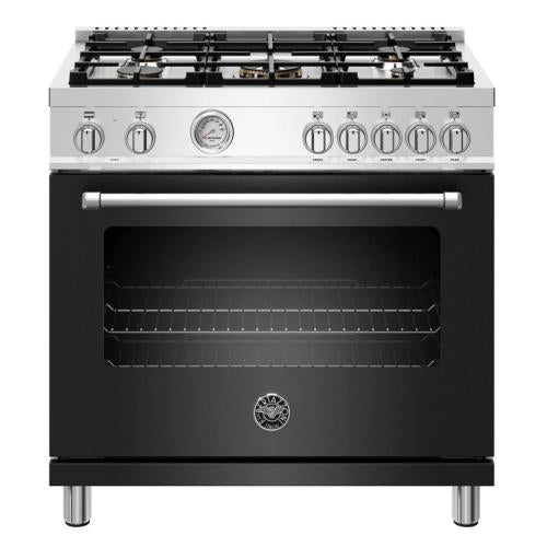 Bertazzoni MAST365DFMNEE Master Series 36 Inch Freestanding Dual Fuel Range with 5 Sealed Burners
