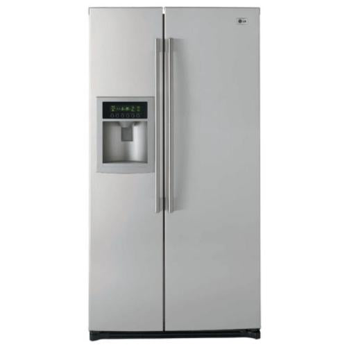 LG LSC27926SW 26.5 cu. ft. Side by Side Refrigerator with 3 Spill-Protector Glass Shelves, Wine Rack, Digital LED Display and Automatic Ice Maker: Smooth White
