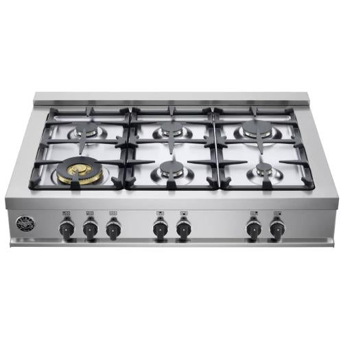 Bertazzoni CB36M600X Master Series 36 Inch Gas Range top with 6 Sealed Burners