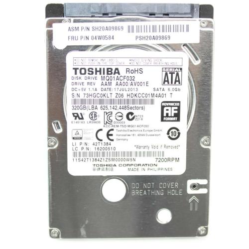 Lenovo Hd Hard Drives - 04W0584