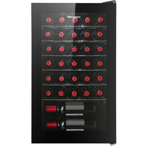 Hisense HWS34DA8GB00 34-Bottle Freestanding Or Built-In Single Zone Wine Cooler