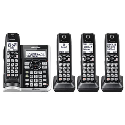 Panasonic KXTGF574 Link2Cell Cordless Phone W/ Answering Machine (4 Handsets)