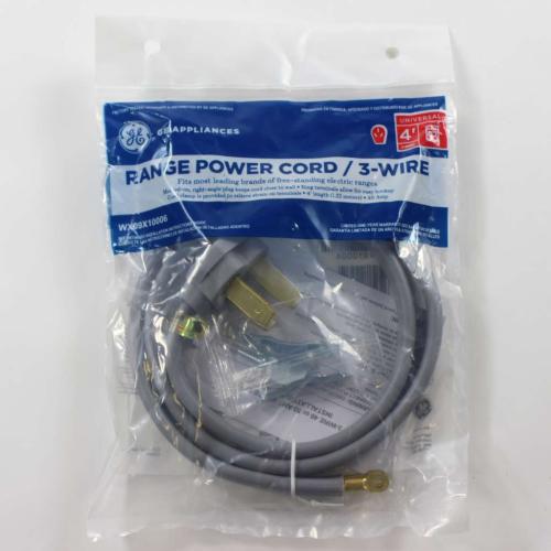 GE Range 3-Prong Power Cord, 4-Ft, 40-Amp - WX09X10006