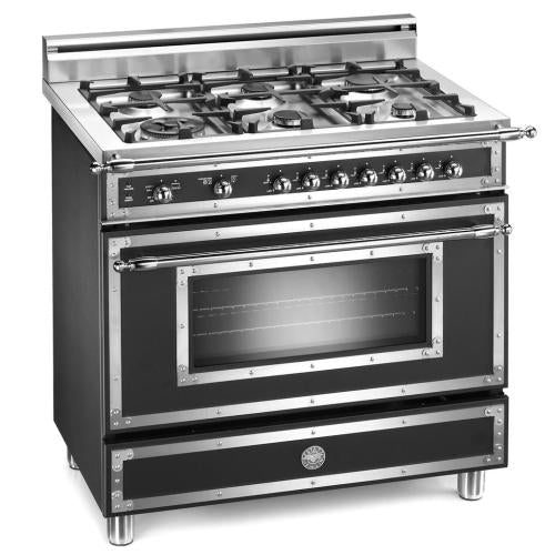 Bertazzoni H366GGVVIFR01 Heritage Series 36 Inch Traditional-Style Gas Range with 6 Sealed Burners
