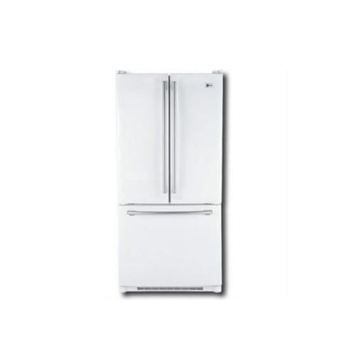 LG LFC22740SW 22.4 cu. ft. French Door Refrigerator with 4 Split Spill-Protector Glass Shelves, CustomCube Automatic Ice Maker and Pull Drawer Bottom Freezer: Smooth White