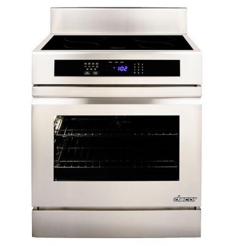 Dacor RR30NIFS 30 Inch Slide-In Induction Range with 4.8 cu. ft. Convection Oven, 4 SimmerSear Zones, 2 Oven GlideRacks, Digital Touch Control Panel and Digital Temperature Probe: Flush Handle