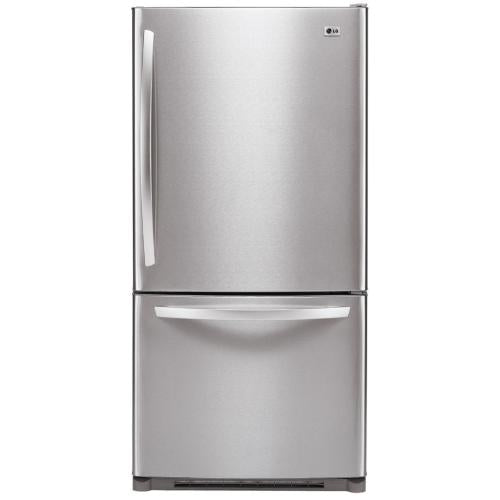 LG LBC22520ST 22.4 cu. ft. Bottom-Freezer Refrigerator with 4 Split Cantilevered Glass Shelves, 5 Design-A-Door Bins, Ice Maker, IcePlus Accelerated Freezing and Swing Freezer Door: Stainless Steel