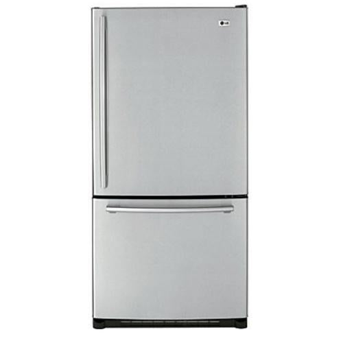 LG LBC22518ST 22.4 Cu. Ft. Bottom Freezer Refrigerator with IcePlus Accelerated Freezing Function & Swing Freezer Door: Stainless Steel