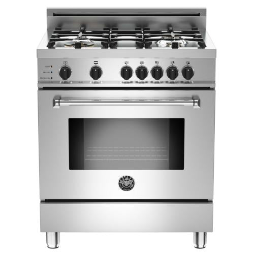 Bertazzoni MAS304DFSXT Master Series 30 Inch Freestanding Dual Fuel Range with Natural Gas