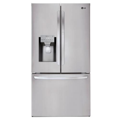 LG LFXS28566S 36 Inch French Door Smart Refrigerator with 27.7 Cu. Ft. Capacity, Wi Fi, Door-In-Door®, SpacePlus® Ice System, Smart Cooling Plus, SpillProtector™ Glass Shelf, Linear Compressor, and ENERGY STAR® Qualified: Stainless Steel