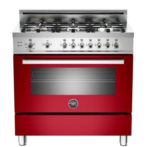 Bertazzoni PRO366GASRO Professional Series 36 Inch Pro-Style Gas Range with 4.4 cu. ft. Convection Oven