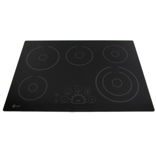 LG LCE3010SB 30 Inch Smoothtop Electric Cooktop with Triple Elements, Warming Zone, SmoothTouch Controls, 5 Heating Elements, Hot Surface Indicator, Auto Shut-Off, Child Lock and ADA Compliant