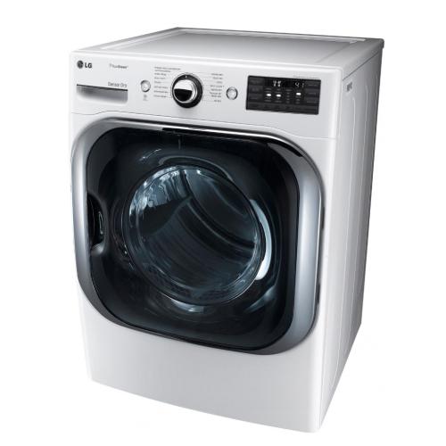 LG DLGX8001W 29 Inch 9.0 cu. ft. Gas Dryer with 14 Drying Programs, 5 Temperature Settings, Steam, Speed Dry, Wrinkle Care, Smart Diagnosis, LoDecibel Quiet Operation and Sensor Dry: White