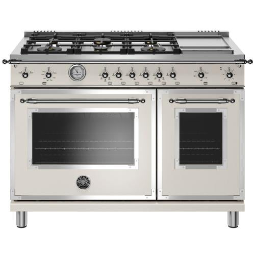 Bertazzoni HERT486GGASAVT Heritage Series 48 Inch Traditional-Style Gas Range with Made in Italy