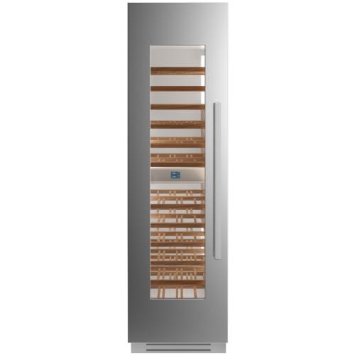 Bertazzoni REF24WCPIXL Professional Series 24 Inch Dual Zone Wine Cooler Column with 80 Bottle Capacity