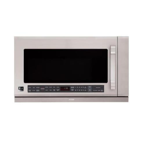 LG LSMH207ST 2.0 cu. ft. Over-the-Range Microwave Oven with 400 CFM Slide-Out Venting System, 1,100 Cooking Watts, Sensor Cook, Warming Lamp and 2 Year Warranty
