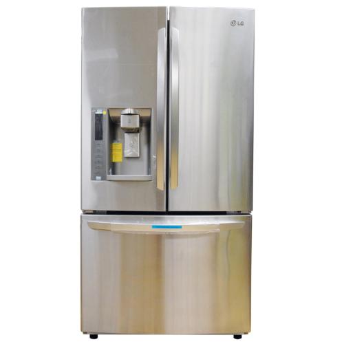 LG LFX28979ST 27.6 cu. ft. French Door Refrigerator with Slide-out Spill Protector Glass Shelves, Humidity Crispers, External Ice/Water Dispenser and Dual Ice Makers: Stainless Steel