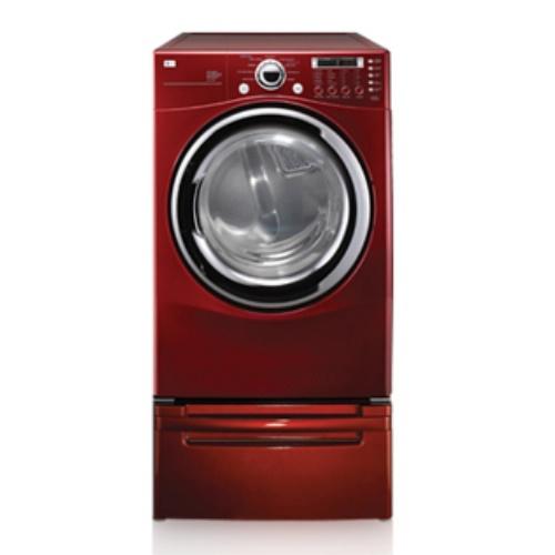 LG DLE7177RM 27 Inch Electric Dryer with 7.3 Cu. Ft. Capacity, 9 Drying Programs, and Sensor Dry System: Wild Cherry Red
