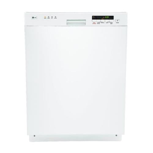 LG LDS4821WW Full Console Dishwasher with 4 Wash Cycles, 3 Spray Arms, SenseClean System, Food Disposer, ENERGY STAR and Self-Clean Filter: Smooth White
